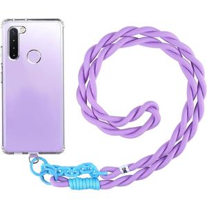 RUIYDZ Twisted Braided Phone Lanyard Crossbody Phone Strap Cell Phone Lanyards for Women Nylon Cellphone Lanyard for Phone (Purple)