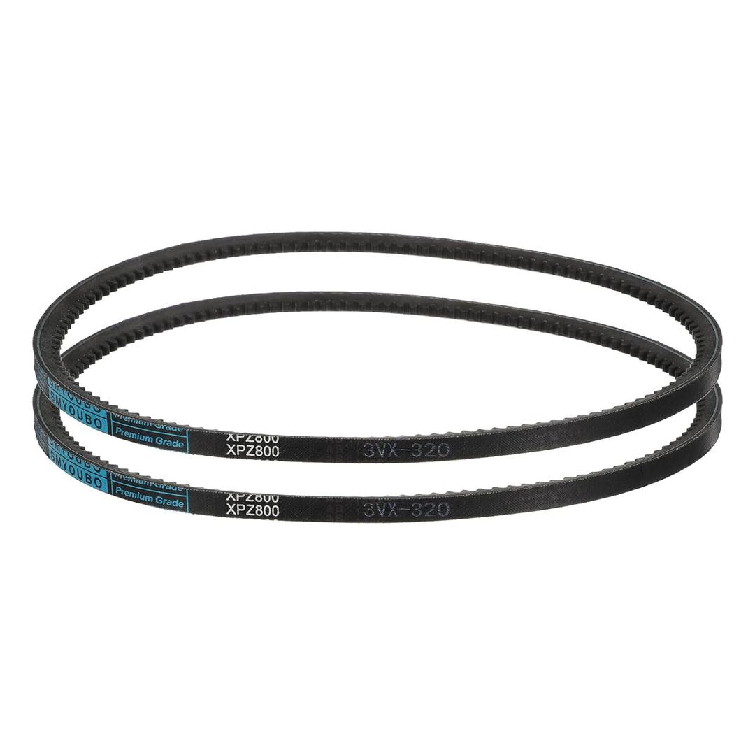 Uxcell 2pcs 3VX320 Rubber V-Belt, Raw Edge Cogged Industrial V Belt 32" Length x 0.38" Width x 0.32" Thickness