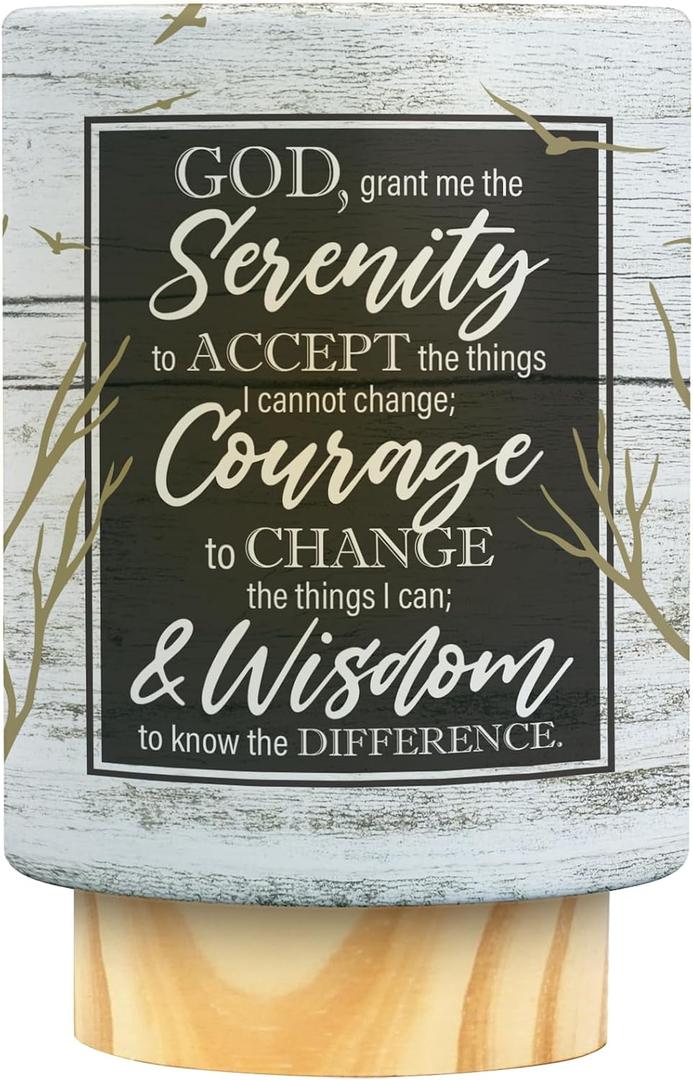 African American Expressions LED Flameless Candle – Christian Inspirational Battery Operated Candle with Uplifting Art – Spiritual & Religious Home Décor for Black Women – Serenity