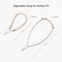 4 x EKAX 2 Pack Crossbody & Neck Phone Strap, Customizable Neck Strap with 0.5mm Removable Phone Tab, Hands-Free Holder for Phone Cases (Rose Pink+Ash Gray)