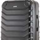 InUSA ENDURANCE Luggage with Spinner Wheels | Durable Lightweight Hardside Suitcase, Spacious Travel Bag with Handle and Trolley | 24-Inch Medium Checked Luggage | Black