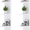 LitaEther 5 Tier White Lack Wall Shelf - Multi-Functional Display Organizer for Anime Figures, Funko Pop, Plants, Makeup & Books (7.1" x 5.5" x 30.7") Space-Saving Floating Shelf for Home & Office