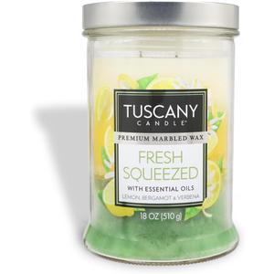 Tuscany Candle Fresh Squeezed: Lemon & Bergamot Scented Candle, 18 oz