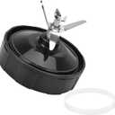 7 Fins Blender Blade Compatible with Ninja Blender Blade Replacement, Ninja Blender Lid Accessories for Auto iQ BL682-30 BL642-30 BL450-30 BL482-30 BL687CO-30 BL450-30 BL642-30 BL482-30 BL682-30 ect