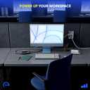 Maximm Cable 15 Feet 360 Rotating Flat Plug Extension Cord/Wire, 3 Prong Grounded Wire 16 Awg Power Cord - Black UL Certified