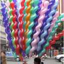 40 Inches Latex Spiral Balloons 100 Count Assorted Boys Girls Birthday Party Balloons