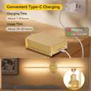Battery Operated Wall Sconces Set of 2, 8000mAh Wireless Rechargeable 3000-6000K Dimmable 350 Rotate Wall Light with Remote for Living Room, Bedroom 31.6in Gold