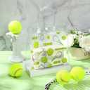 Aliceset 20 Pcs Tennis Party Favor Bags with Handles Tennis Themed Candy Treat Bags Sport Party Goodies for Team Snack Wrapping Birthday Decoration, 8 x 8 x 3.15 Inch