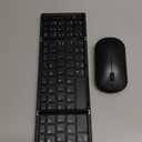 Foldable Keyboard and Mouse, Folding Wireless Keyboard Mouse Combo with Portable Case, Rechargeable 2.4G Wireless+Bluetooth Multi-Device Combo for Windows, iOS, Android, macOS PC/Laptop/Tablet