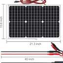SOLPERK Solar Panel Kit 30W 12V, Waterproof Solar Battery Trickle Charger Maintainer + Upgrade Waterproof Controller + Adjustable Mount Bracket for Boat Car RV Motorcycle Marine Automotive