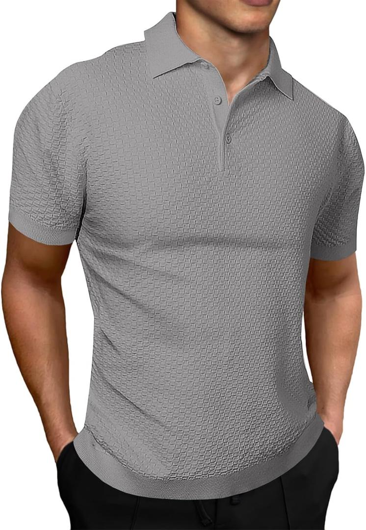 JMIERR Mens Knit Classic US 38 (S, Grey)