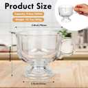 12 Pcs Glass Coffee Mugs with Handle, 8 oz Clear Tea Cup, Glossy Surface