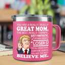 2 x Christmas Mom Gifts From Daughter, Son - Mom Mug - Birthday, Christmas Gift Ideas for Moms, Wife - Gifts For Moms, Mother, Mama From Kids - 14 Oz Stainless Steel Coffee Mug