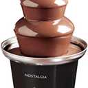 Nostalgia 3 Tier Electric Chocolate Fondue Fountain Machine for Parties - Melts Cheese, Queso, Candy, and Liqueur - Dip Strawberries, Apple Wedges, Vegetables, and More - 24-Ounce - Black, Small