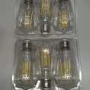 Ascher Vintage LED Edison Bulbs, 6W, Equivalent 60W, Non-Dimmable, High Brightness Cool White 4000K, ST58 Antique LED Filament Bulbs with 80+ CRI, E26 Medium Base, Clear Glass, Pack of 6