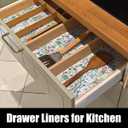 Floral Shelf Drawer Liners, Non Adhesive and Strong Non-Slip Colorful Cabinet Drawer Shelf Liners for Kitchen Wire Fridge, Waterproof Cabinet Liner,Easy to Clean,12IN x 10FT