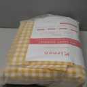 Kicneo Gingham Duvet Cover Yellow Queen Size 100% Washed Cotton White Checkered Duvet Cover Full Soft Plaid Grid Bedding Set Comforter Cover 3 Piece Zipper Closure, Durable, Breathable