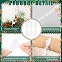 12 Pack Christmas Garland Hanger for Mantle Christmas Garland Hooks Wreath Ties Fireplace Stocking Holder Reusable Silicone Adhesive Straps for Fireplace Staircase Front Door (White)