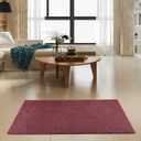 Bright House Solid Color Area Rugs Cranberry - 2' x 3' Rectangle, Indoor, Stain & Fade Resistant, Perfect for Living Room, Bedroom, Dining Room, Entryway, Doorway, Pet & Kids Friendly Rug, Wedding