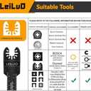 LEILUO 158 Pcs Multitool Blade Kits Cutting and Sandpaper Oscillating Tool Accessories Universal Oscillating Saw Blades with Storage Bag Compatible with DeWalt Makita Dremel and More