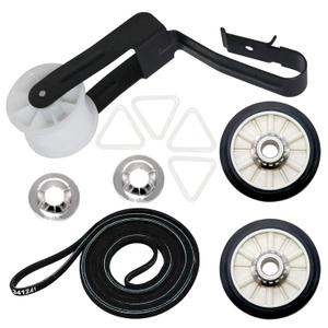Newest Upgraded 4392065 Dryer Maintenance Repair Kit by Beaquicy - Fit for Whirlpool Ken-More Crosley Admiral Amana Dryer - Package Includes 349241t Drum Roller 341241 Belt and 691366 Idler Pulley