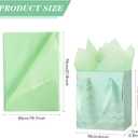 Tenare 24 Pcs Small Gift Bags Mini Metallic Paper Bags Bulk Tiny with Handles Tissue Paper for Jewelry Gift Wrap Mother's Father's Day Graduation Party Supply(4 x 2.8 x 4.5 Inch,Light Green)