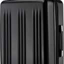 Kono Lightweight 24 Inch Expandable Luggage with Quiet Spinner Wheels TSA Lock, Scratch and Drop Resistant PC+ABS Hardside Durable Medium Checked Suitcase, Black