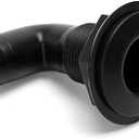 1 inch (25mm) Dia Thru-Hulls Fittings for Boats Hose, 90 Degree Bilge Pump Through Hulls, Water Scupper Drain in Marine Plastic (1PC, Black)