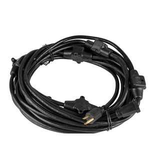 Century Power 32.5 ft. 14/3 Multi-Outlet Power Distribution Heavy Duty Extension Cord - Black