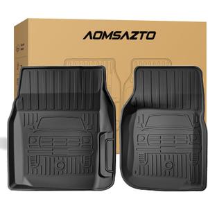 All Weather Floor Mats for Ford F150 1980-1996, F-250/F350 1980-1997 Classic Ford Truck Accessories 1980-1986 1987 1988 1989 1990 1991 1992-1996 Waterproof Nonslip TPE Liner Cover Black