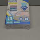 Vacuum Storage Bags with Hand Pump, Plastic Packaging Bags, 80% Space Saver Vacuum Seal Bags for Clothing, Travel Lugggage, Blankets, Comforters, 10 Medium