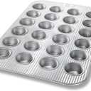 USA Pan Bakeware Mini Cupcake and Muffin Pan, Nonstick Quick Release Coating, 24-Well, Aluminized Steel
