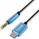 Cubilux USB C to 3.5mm Male Audio Cable with 96KHz/24bit DAC for Car Radio, Speaker, Type C to 1/8 inch Auxiliary Cord for Android Phone, Compatible with iPhone 16/15, Samsung, Google Pixel, Moto More (4 Feet, TPE, Blue)