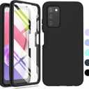 for Samsung Galaxy A03s Phone Case: Shockproof Silicone Slim Cover Hybrid Protective Cell Case - Durable TPU Dual Layer Drop-Proof Cover (Black)