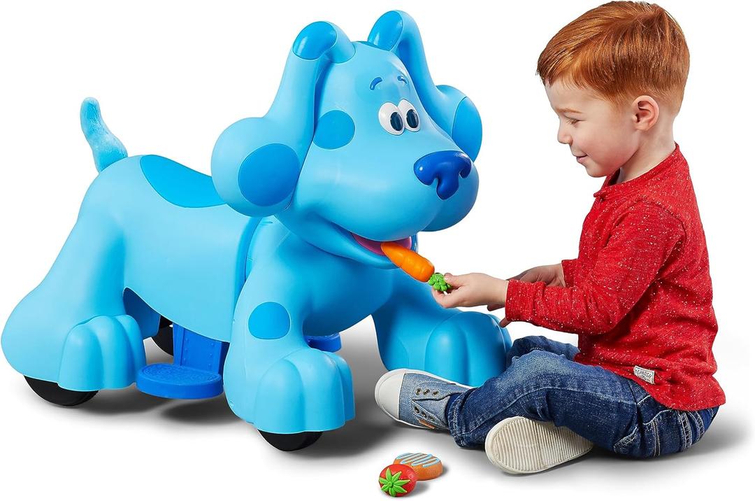 Kid Trax Blue's Clues Snack Time Ride-On Toy for 18-30 Months, Rechargeable Battery with 20 Sounds