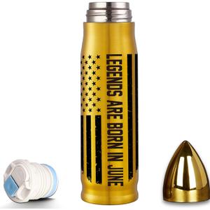 Cool Birthday Gifts for Men Dad Brother, Legends Are Born in June, 17 Oz Bullet Tumbler, Funny Dad Gifts from Daughter