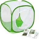 Insect and Butterfly Habitat Cage Terrarium Pop-up 12 X 12 X 12 Inches, Polyester Bottom for Easier Clean (Green)