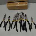 Vivicreate 7-Piece Pliers Set Heavy Duty Multipurpose Tools for Home Repair DIY Auto Electrical Work Includes Long Nose Slip Joint Linesman and Diagonal Pliers Alicates de Corte Herramientas