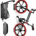 Goovilla Swivel Bike Wall Mount 2 Pack, Space Saving Bike Hangers for Garage with Screw and Easy Installation, Metal Vertical Bike Rack Wall Mount Holds up to 66.2lbs with No-scratch Protection, Black