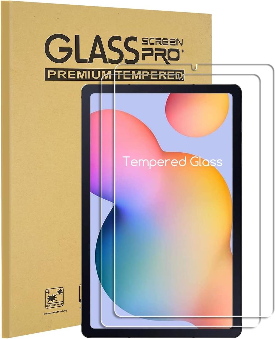 KEANBOLL 2-Pack Tempered Glass Screen Protector for Samsung Galaxy Tab S6 Lite 10.4 Inch, (2024-2022-2020), Ultra Clear & Scratch Resistant & 9H Hardness