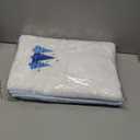 Christmas Bathroom Towels Set of 3 White Blue Xmas Tree Embroidered Soft 100% Cotton Bath Towel Little Snow Man Hand Towels for Winter Holiday Christmas Kitchen Decor Gift Dish Drying Cleaning