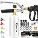 Saker Foam Cannon Dual Connector Accessory for Pressure Washer Kit,with Dual-Purpose Switch Spray Gun,Pressure Washer Gun for Car Washing and Cleaning,5 Color Power Washer Nozzle