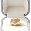 Premium Velvet Ring Box Jewelry Gift Box Small Rings Holder for Birthday, Proposal, Engagement,Wedding, Valentine's Day (Grey)