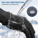 SIMARI Kids Winter Gloves Touchscreen Warm Thermal Water-Resistant for Boy Girl Running Cycling Snow Skiing in Cold Weather (Small(4-6 years), Black Iris)