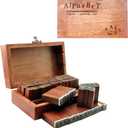 UCEC 70pcs Alphabet Stamps for Clay, Rubber Letter Stamps for Crafting, Wooden Letter Number and Symbol Stamp Set for Scrapbooking Supplies DIY Craft Card Making (Roman)