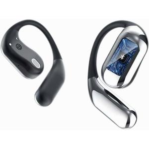 gidosha Open Ear Bone Conduction Headphones,Intelligent Touch Screen Bluetooth 5.4 Headphones, Over The Ear Earbuds with Earhooks Sport Headsets IPX7 Waterproof Earphones for Running Workout Black