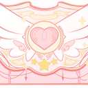 GeekShare Large Gaming Mouse Pad Kawaii Pink Non-Slip Rubber Back Mouse Pad Big Waterproof Desk Mat for Keyboard and Mouse Perfect for Gaming,or Home Office Work - Star WingsSuper Dense Cloth