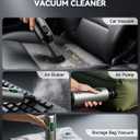 Car Vacuum, Handheld Vacuum Cordless with 21000Pa Powerful Suction & 3 Modes, 4-in-1 Portable Hand Held Mini Vacuum Cleaner Rechargeable, Ultra Light for Car Home Office (Silver)