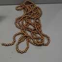 16 Feet Christmas Wood Bead Garland Wooden Bead Garland for Christmas Tree Holiday Decoration (Gold)