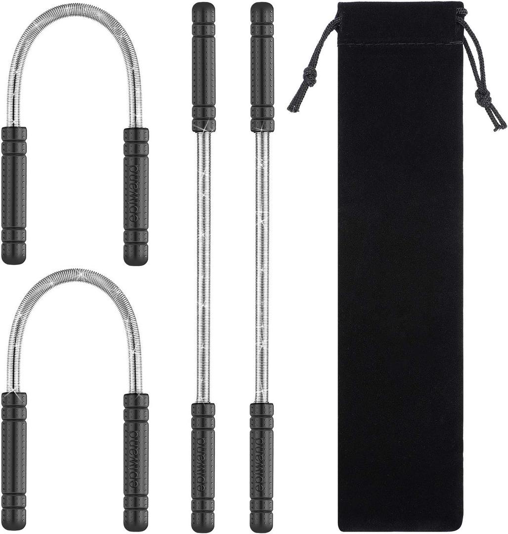 Mudder 4 Pieces Facial Hair Remover Spring Eyebrow Face Epilator Coil Portable Hair Remover Spring Threading Tool for Women Chin Cheek Mustache Upper Lip (5 Piece Set, Black, Silver)